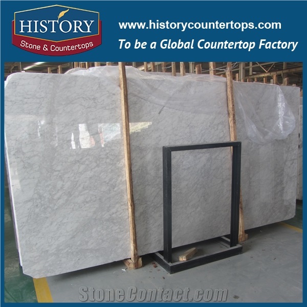 Italy Bianco Carrara Marble Slabs and Tiles Suitable for Polishing Kitchen and Bathroom Countertops, Wall and Floor Covering
