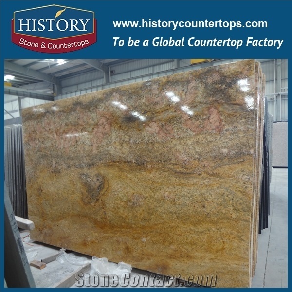 Kashmir Golden Imported Granite Slabs Best Selling Interior