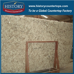 Light Brown Natural Granite Slabs Durable Building Meterial for Wall Skirting and Flooring and Countertops