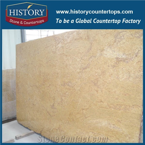 Madura Gold Granite Slabs, India Yellow Granite Slabs for Interior/Exterior Floor, Wall and Stairs Covering Tiles, Prefab Countertops Vanity Tops