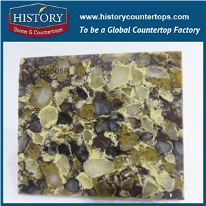 Military Historystone with Multi-Colored Surface Colorful Granite Tile and Slab Quartz Stone for Kitchen Countertops or Bar Tops.