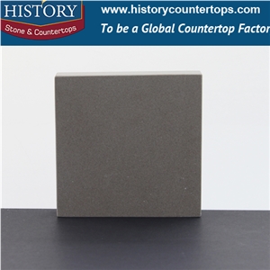 Mocha Historystone High Polish Surface Pure Color Tile and Slab Quartz Stone for Bathroom Tops or Worktops.