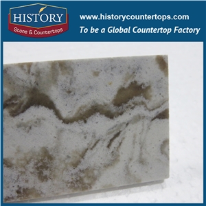 Montlake Historystone with Glossy and Smooth Surface Granite Veins Quartz Stone Tile and Slab for Bench Tops or Kitchen Countertops.