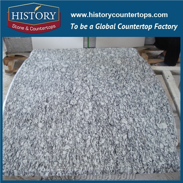 Natural Stone High Quality Spray White Granite Countertop Price India One Piece Kitchen Countertop