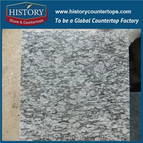 Natural Stone Spray White Granite Tiles and Slabs for Wall and Floor Covering Polish, Solid Surface Kitchen Coutertop and Bathroom Vanity Tops