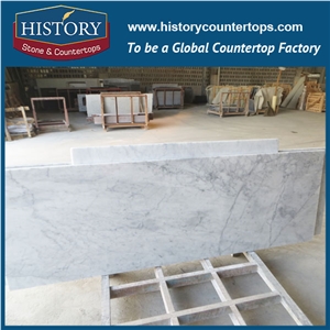 Natural Volakas Marble Stone Flat Polished Products Factory Supply Integrated Eased for Hotel Durable Countertops & Worktops