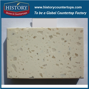 Nougat Beige in Historystone with High Polish Surface Big Sand Quartz Stone for Kitchen Countertops or Bench Tops.