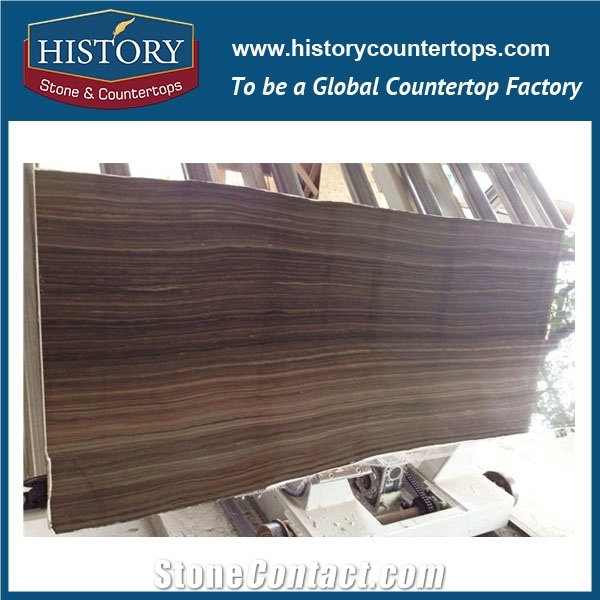 Obama Wood Graining Floor Tiles Slabs, Tabacco Brown Marble Polished Natural Building Stone Flooring,Feature Wall, Interior Paving,Clading