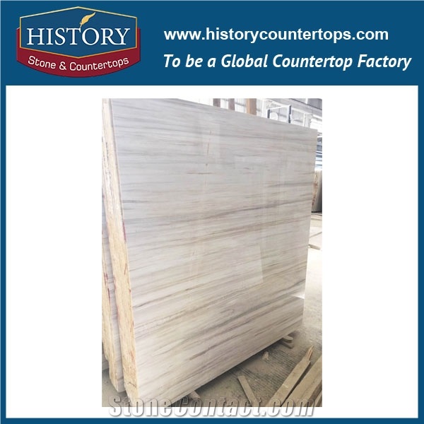 Oya Wooden White Marble Slab Polishing, Good Quality with Best Service