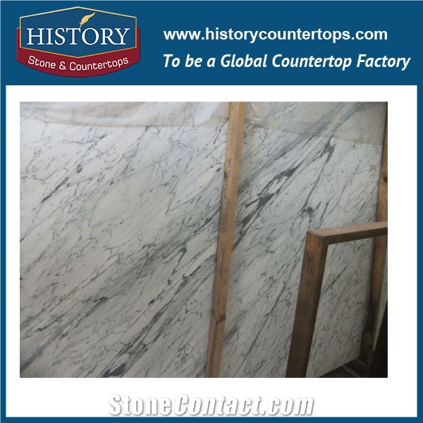 Polished Bianco Carrara Statuario Marble Slab Good Thickness Marmi Tiles,Extra Wall Snow White