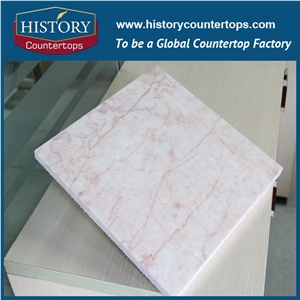 Polished Cream Rose Milk Marble Rosa Cream Stone Slabs for Countertops, Exterior-Interior Wall and Floor Applications