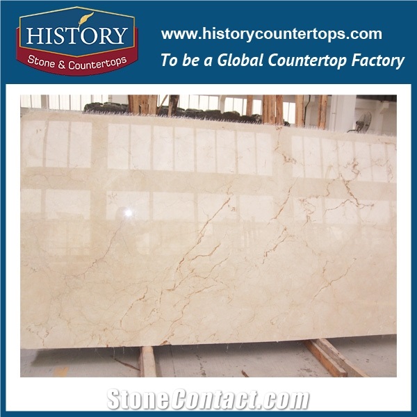 Popular Turky Marble Cream Marfil Sp Slabs & Tiles Good for Kitchen Countertops, Bathroom Vanity Tops, Wall and Floor Covering for Sale
