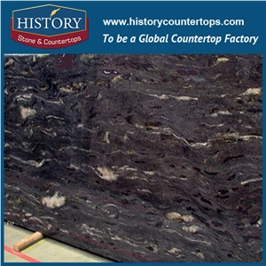 Reasonable Cost Brazil Titanium Granite Slabs/ Black and Golden Granite Slabs/Black Cosmics Granite/Titanium Slabs for Countertops
