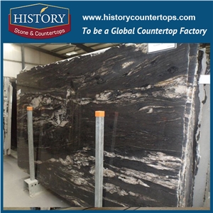 Reasonable Cost Brazil Titanium Granite Slabs/ Black and Golden Granite Slabs/Black Cosmics Granite/Titanium Slabs for Countertops