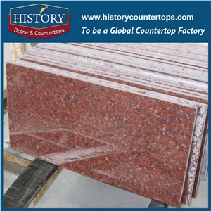 Ruby Red Granite Slabs Polished Interior/Exterior Flooring & Walling Tiles Prefab Countertops & Vanity Top Polished Surface, High Quality Best Prices