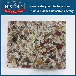 Sunny Praises Historystone with Rainbow Surface Colorful Granite Tile and Slab Quart Stone for Bench Tops or Kitchen Countertops.
