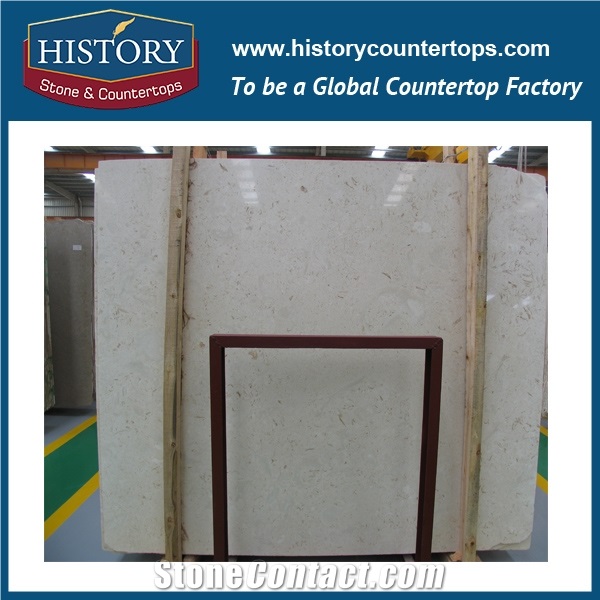 Turkey Moon Cream Marble Slabs for Kitchen Countertop, Natural Durabl Marble Tile for Interior and Exterior Decoration