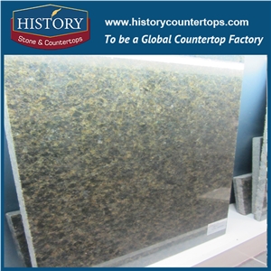 Verde Ubatuba Imported Granite Green Slabs Prefab for Interior/Exterior Decor Walling & Flooring Tiles, Polished Countertops Bath & Kitchen