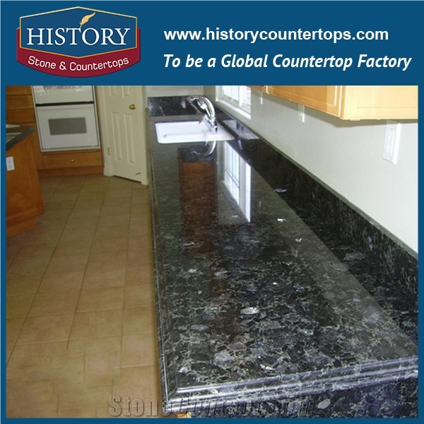 Volga Blue Granite with Flamed and Polished Finished Surface Solid Surface Stone for Skirting and Wall Cladding Flooring