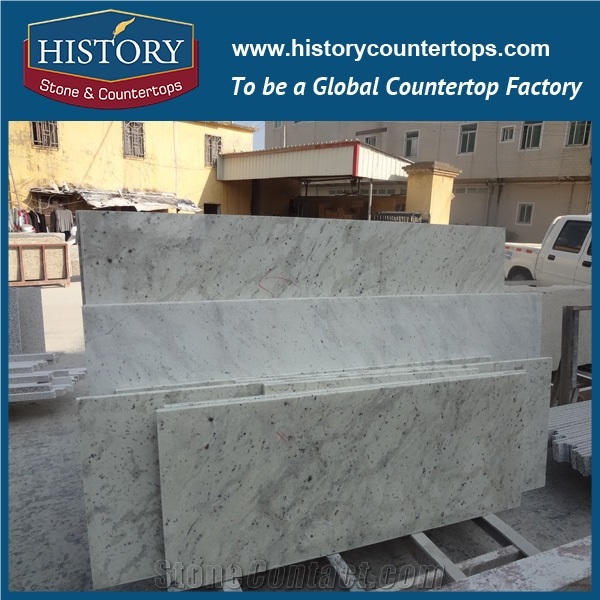White Lanka Andromeda Granite Slab Good Quality for Countertop in Kitchen, Reasonable Price Flooring Tile and Wall Coverings, Stairs, Sills