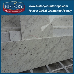 White Natural Stone Slabs Durable Grnaite Slabs for Countertops Cut to Size Granite for Wall Tile and Flooring
