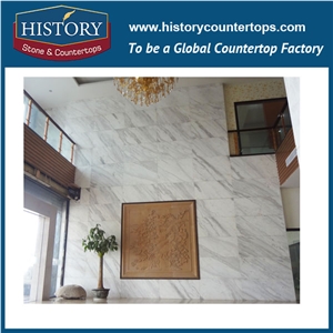 White Volakas Marble Slabs & Tiles, Greece White Marble, Usa Popular Tiles & Slabs Polished for Wall and Floor Covering Interior / Exterior Decor