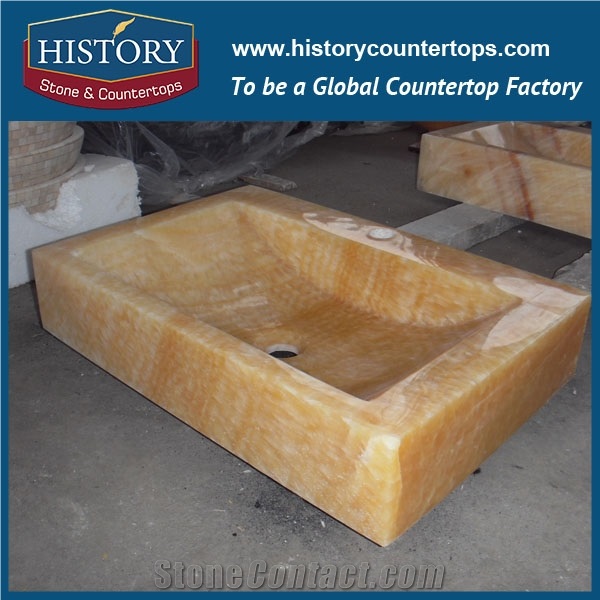 Yellow Honey Onyx Stone Sinks & Basins, Cooperative Quarry with Best Price and Best Quality, Own Factory, Chinese Professional Stone Manufacturer