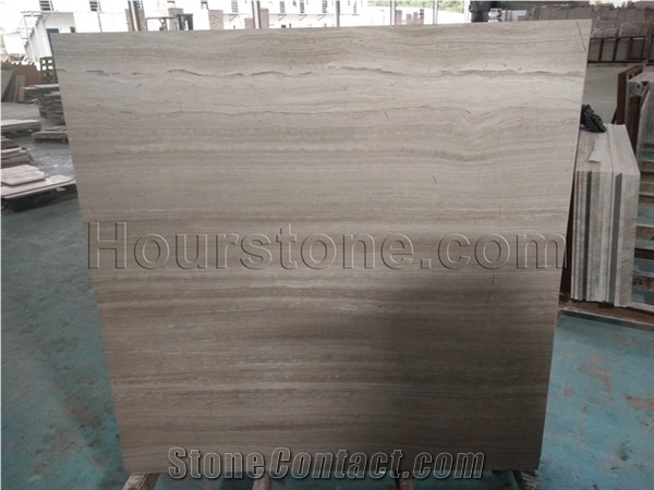 Best China Wooden White Grain Vein,Wooden White B Quality Marble Slabs,Guizhou Athens Serpeggiante, Floor&Wall Cover