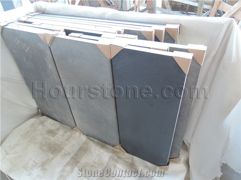 Chinese Natural Granite,Pure Black/Shanxi Black with Gold Dot Ieather Finished Surface,Black Tiles for Exterior Decoration