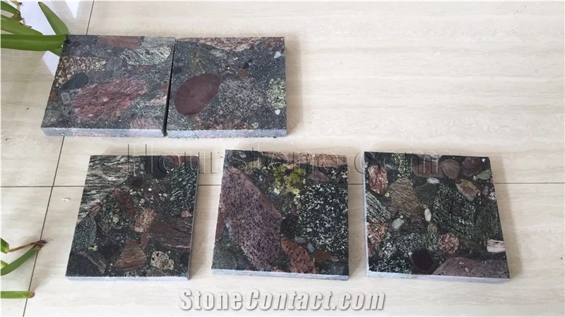 Colorful China/ Granite,Rainbowstone/Coral Stone/Disco Light Stone Tiles&Slabs for Hall Covering,Floor Tile and Innovative Design