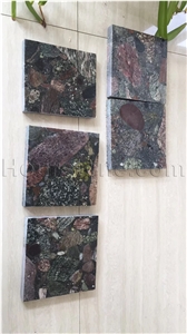 Natural Seven Color Stone Big Tiles, Rainbowstone Granite Tiles