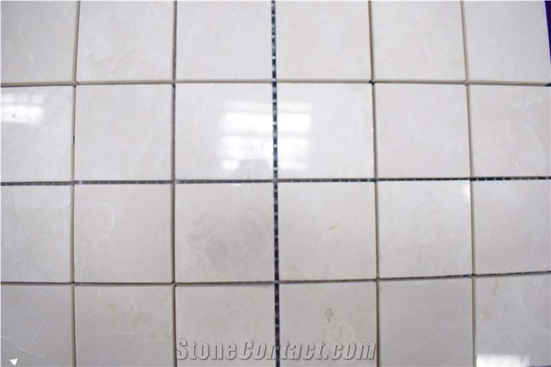 Factory Directly Beige Marble Mosaic ,Polished Square Marble. Mosaic Tile