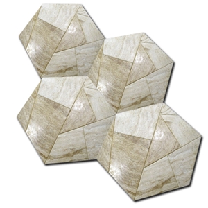 Hot Sales Yellow Marble Hexagon Mosaic