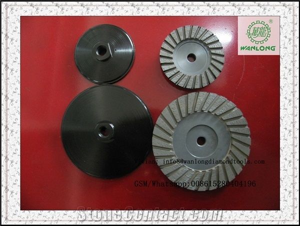 Wanlong Top Quality 75-175mm Diamond Single Row Cup Wheel for Granite and Marble Polishing