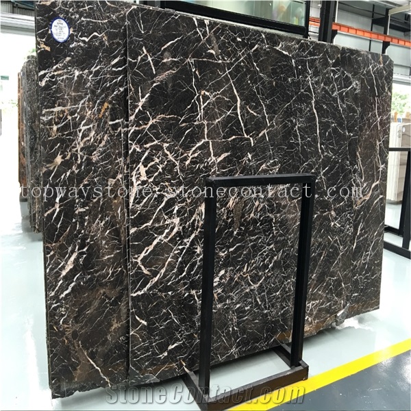 China Golden Jade Gold Brown Marble Big Slab&Chinese Imperial Brown Stone Wall, Polished Saint St Laurent Marble Kitchen Tile