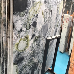 Ice Green,White Beauty Lux Marble,Cold Jade,Colorful Jade Marble Slab Cut to Size with Polished Surface