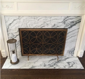 Honed Montclair Danby Marble Fireplace Surround