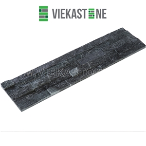 China Black Quartzite Stacked Stone Veneer Wall Cladding Panel Ledger Natural Split Face Mosaic Tile Landscaping Interior & Exterior Culture Stone