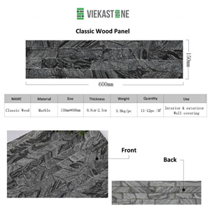 China Manufacturer Wooden Vein Marble Natural Culture Stone Stacked Ledger Tile Wall Cladding Panel 35x18cm Split Face Mosaic Rock Landscaping