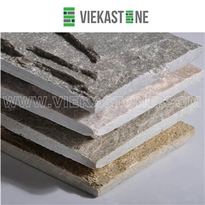 China Yellow Quartzite Beige Slate Mushroom Nature Stone Wall Cladding Rock Split Face Tile