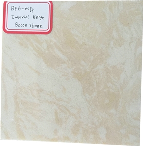 Imperial Beige Bfg-004 Artificial Stone Tiles/Slabs,Wall Cladding/Floor Covering/Landscaping/Water-Jet/Cut-To-Size/Building Design/Project