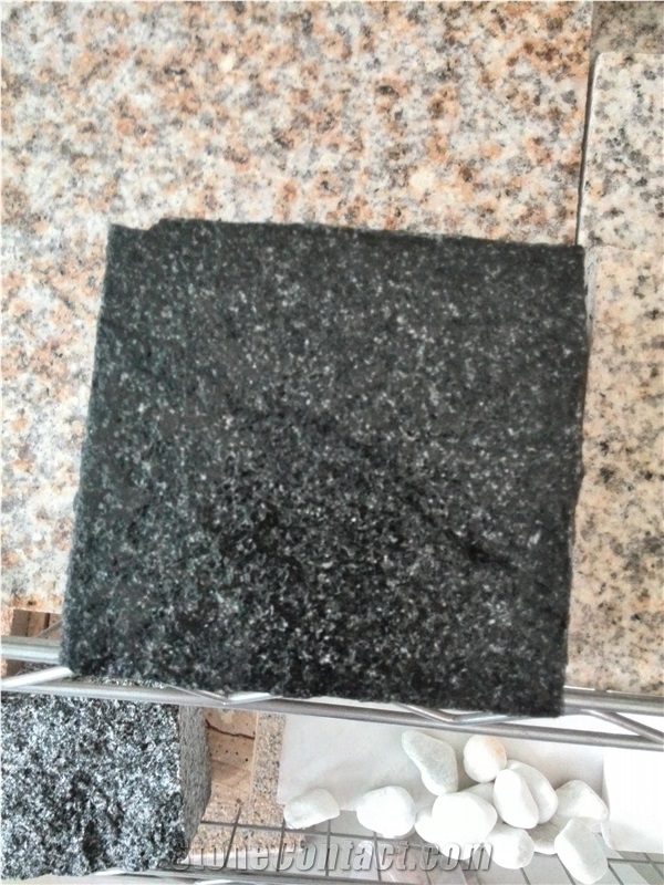 Hebei Black Granite Cobble Stone New G308 Great Black Granite Cube Stones