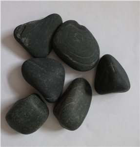 Black Cobble Stone, Pebble Stone, Natural Pebble