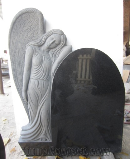 China Absolute Black American Style Polished Monument & Tombstone