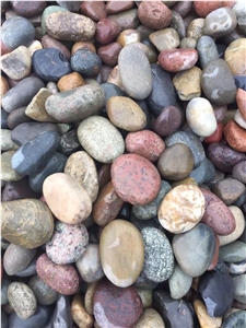 China Nature Unpolished River Pebbles Mix Color 2-3cm