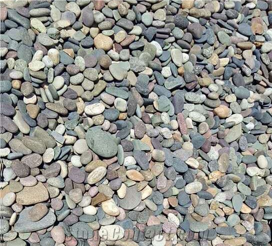China Nature Unpolished River Pebbles Mix Color 2-3cm