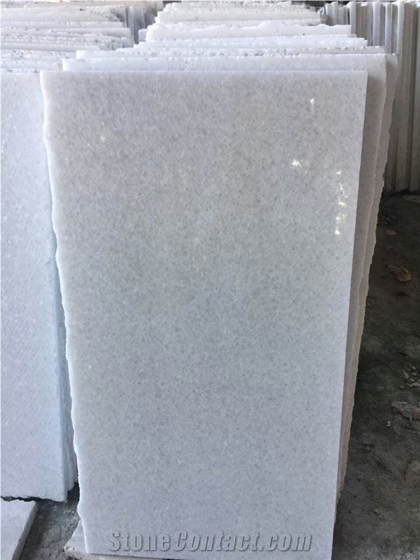 China Super White Natural Quartzite Honed Finished Tiles