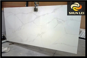 Grade a Engineered/Artificial Quartz Stone Calacatta Fantasy Marble Look Solid Surface Polished Slab for Tile Wall Panel Countertop Vanity