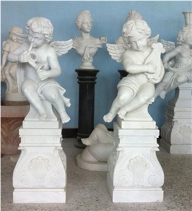 Hot Sale Western Style China White Marble Angel Sculpture