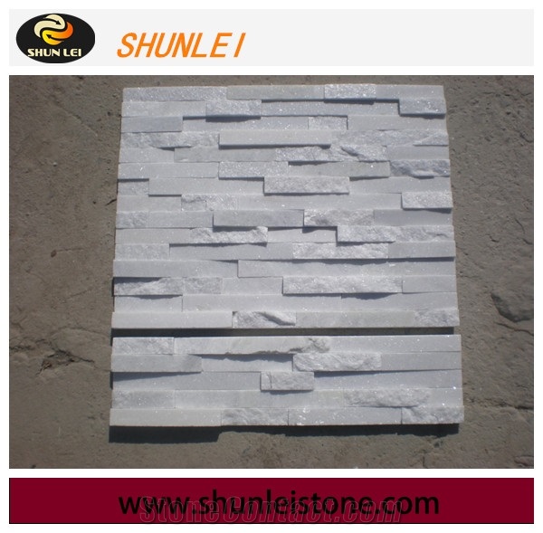 Milky White Cultured Stone,Ledge Marble Stone Wall